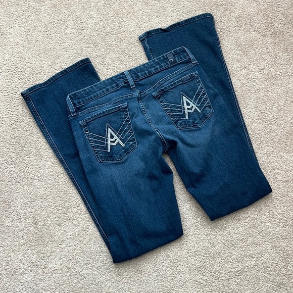 7 For All Mankind Denim - 7 For All Mankind 'A' Pocket Bootcut Embellished Jeans - Long Length